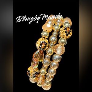 3 piece set -stacking set stretch bracelets